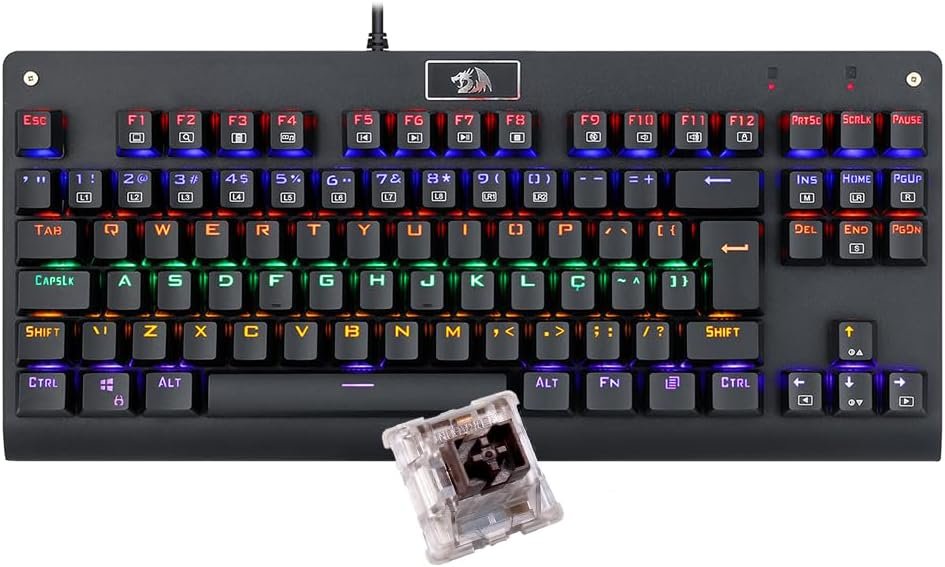 teclado mecanico redragon dark avanger k568r
