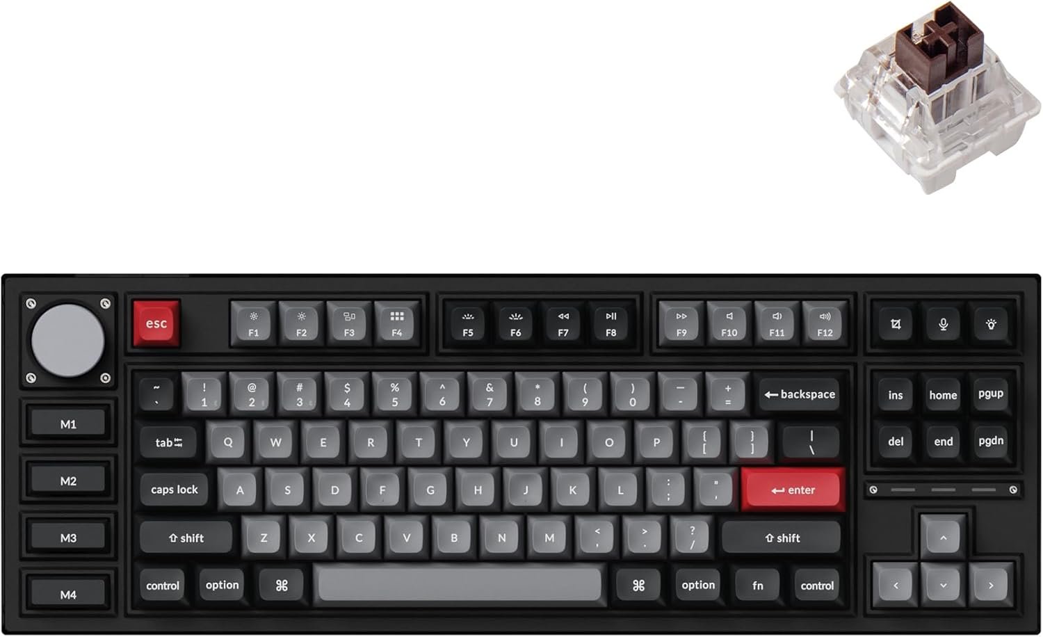 teclado mecanico sem fio keychron q3 pro