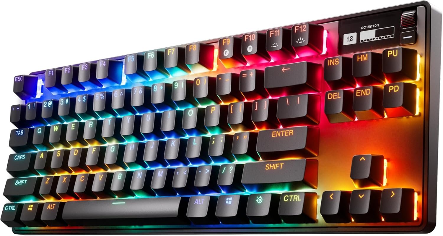 teclado mecânico sem fio steelseries apex pro tkl